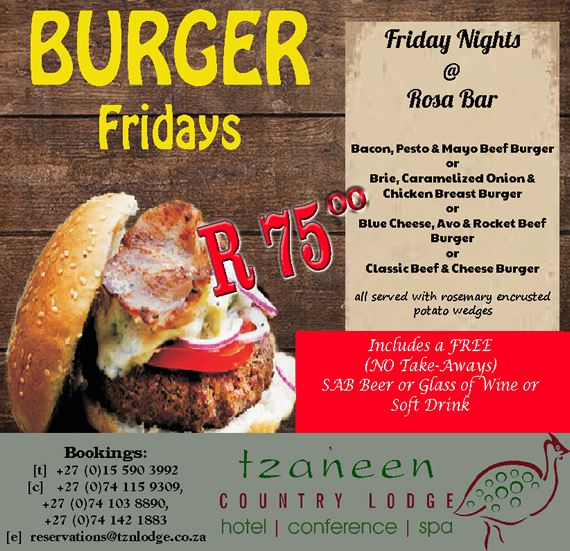 Burger Fridays @ Rosa Bar
